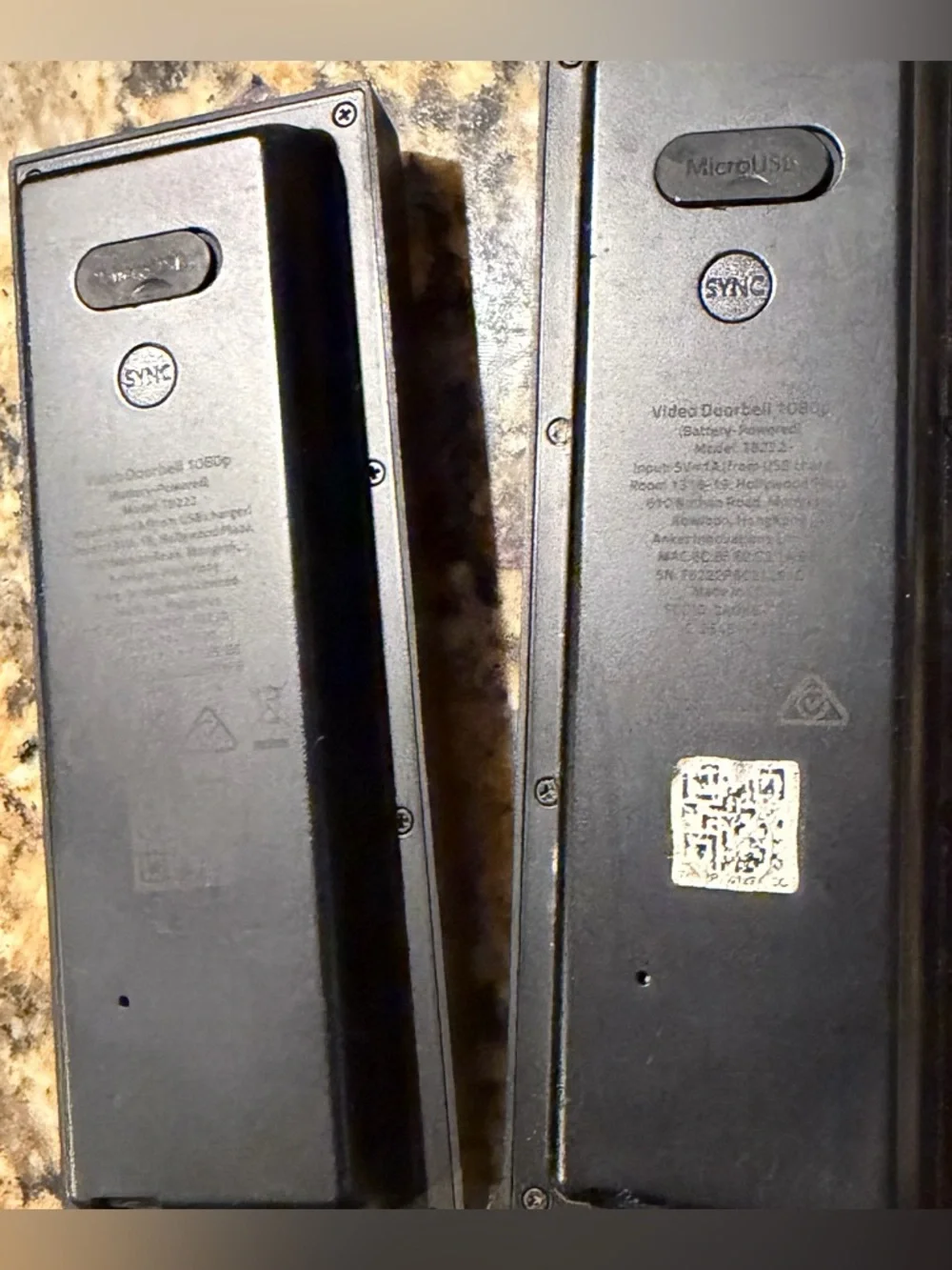 Lot of 2 Eufy Battery Powered Video Doorbell T8220 with 1 Wi-Fi Chime READ